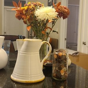 Italian Porcelin Farmhouse Pitcher